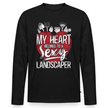 Landscaper Landscaping Landscape - Männer Premium Bio Langarmshirt - Schwarz - Vorne - Nico (187cm)