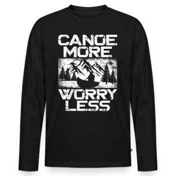 Canoe Canoeing Vintage Canoe More - Men's Premium Organic Long Sleeve Shirt - black - Front - Nico (187cm)