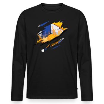 Joueur de volleyball Équipe Scratch - T-shirt manches longues Premium bio Homme - noir - Devant - Nico (187cm)