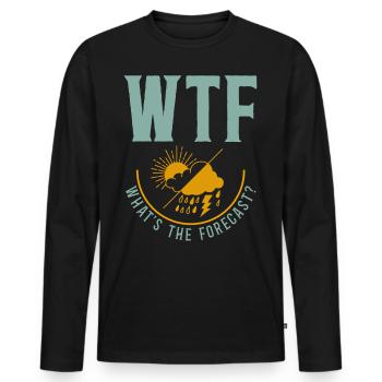 Meteorologist Weather Forecast - Männer Premium Bio Langarmshirt - Schwarz - Vorne - Nico (187cm)