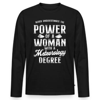 Météorologue Prévisions météorologiques - T-shirt manches longues Premium bio Homme - noir - Devant - Nico (187cm)