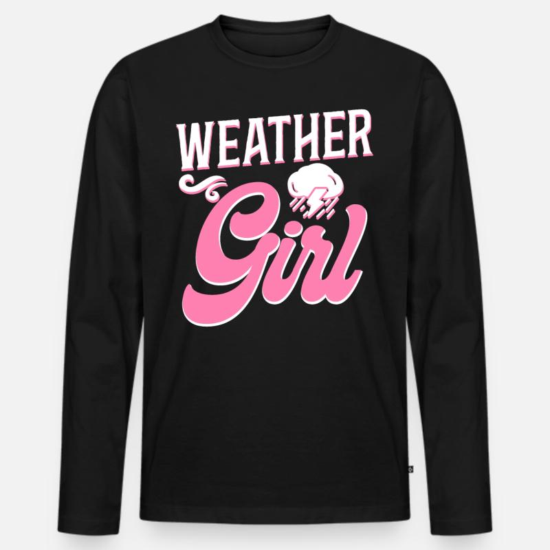 Meteorologist Weather Forecast - Männer Premium Bio Langarmshirt - Schwarz
