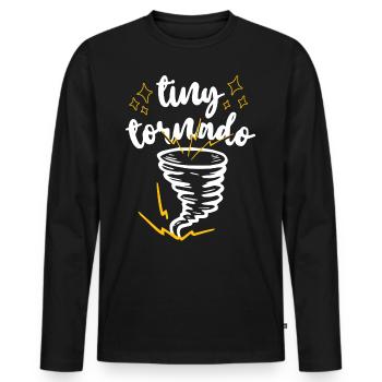 Storm Chaser Hurricane Meteorology - Männer Premium Bio Langarmshirt - Schwarz - Vorne - Nico (187cm)