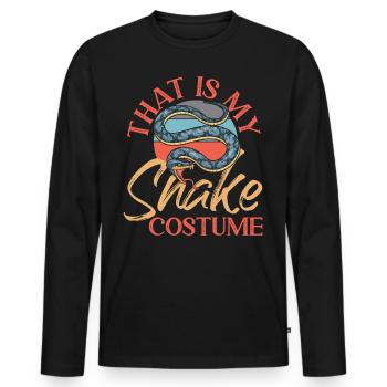 Serpent serpent qui est mon serpent - T-shirt manches longues Premium bio Homme - noir - Devant - Nico (187cm)