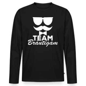 Heiraten JGA Bier Trinken Saufen Bräutigam - Männer Premium Bio Langarmshirt - Schwarz - Vorne - Nico (187cm)