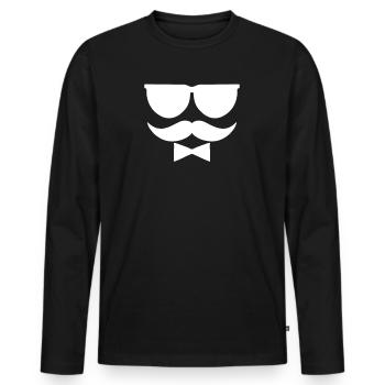 Vatertag Männertag Heiraten JGA Bräutigam - Männer Premium Bio Langarmshirt - Schwarz - Vorne - Nico (187cm)