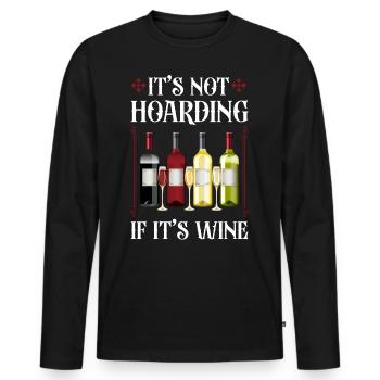 Sommelier Wine Drinking Tasting - Männer Premium Bio Langarmshirt - Schwarz - Vorne - Nico (187cm)