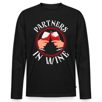 Sommelier Wine Drinking Tasting - Männer Premium Bio Langarmshirt - Schwarz - Vorne - Nico (187cm)