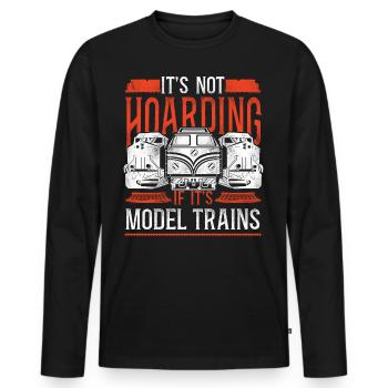 Freight Diesel Train Driver - Men's Premium Organic Long Sleeve Shirt - black - Front - Nico (187cm)