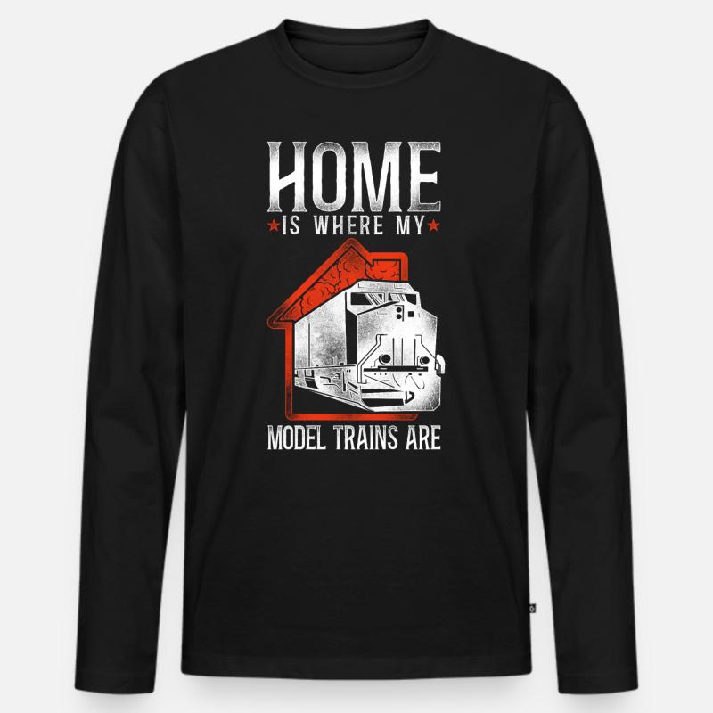 Freight Diesel Train Driver - Männer Premium Bio Langarmshirt - Schwarz