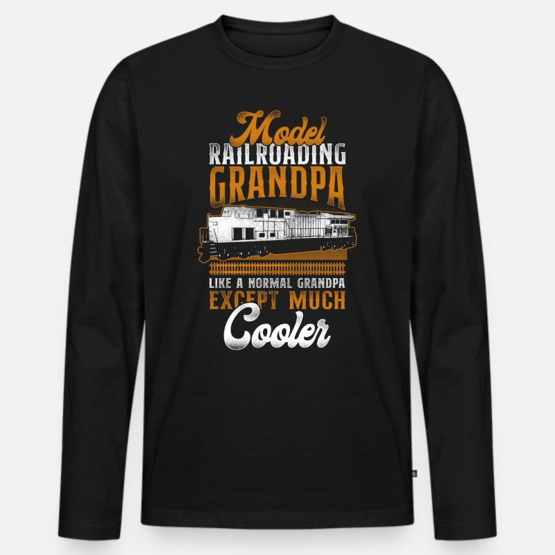 Freight Diesel Train Driver - Männer Premium Bio Langarmshirt - Schwarz