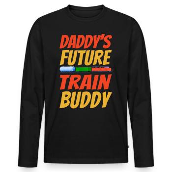 Freight Diesel Train Driver - Men's Premium Organic Long Sleeve Shirt - black - Front - Nico (187cm)