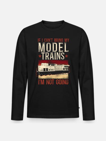 Freight Diesel Train Driver - Men's Premium Organic Long Sleeve Shirt - black