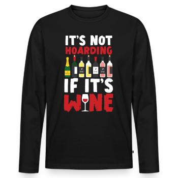 Sommelier Wine Drinking Tasting - Männer Premium Bio Langarmshirt - Schwarz - Vorne - Nico (187cm)