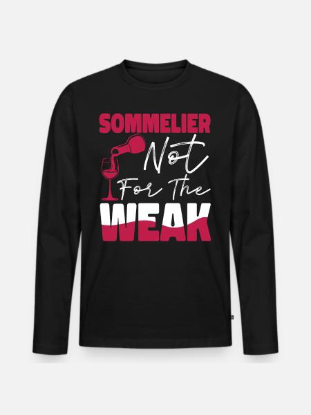 Sommelier Wine Drinking Tasting - Men's Premium Organic Long Sleeve Shirt - black