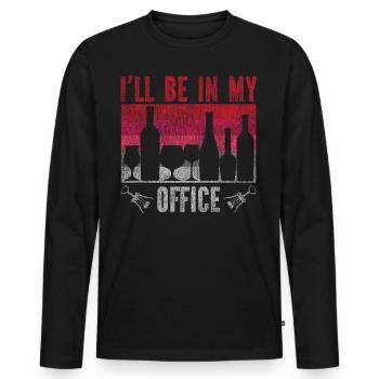 Sommelier Wine Drinking Tasting - Männer Premium Bio Langarmshirt - Schwarz - Vorne - Nico (187cm)