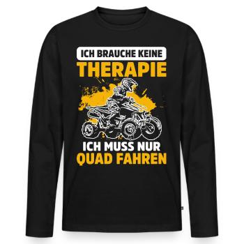 Quadfahrer Geschenkidee Quadfahren Quad ATV - Männer Premium Bio Langarmshirt - Schwarz - Vorne - Nico (187cm)
