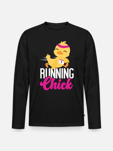 Running Runner Half Marathon - Men's Premium Organic Long Sleeve Shirt - black