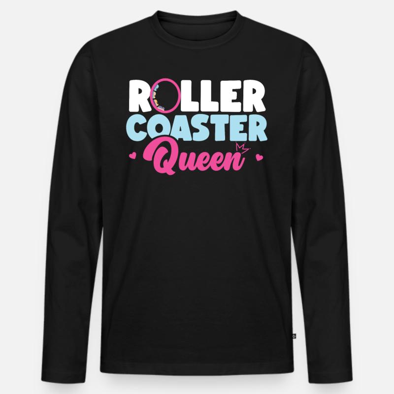 Roller Coaster Roller Coaster - Männer Premium Bio Langarmshirt - Schwarz