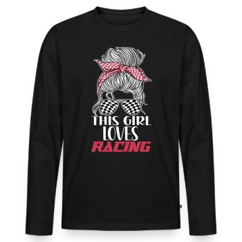 Racing Race Sunglasses Girl This - Men's Premium Organic Long Sleeve Shirt - black - Front - Nico (187cm)