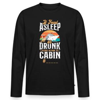 Cruise Ship Vacation Friends - Männer Premium Bio Langarmshirt - Schwarz - Vorne - Nico (187cm)