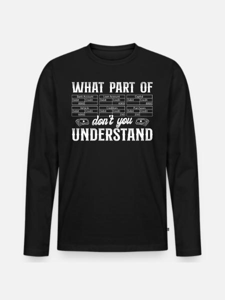 Accountant Bookkeeper Accounting - Men's Premium Organic Long Sleeve Shirt - black
