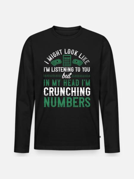 Accountant Bookkeeper Accounting - Männer Premium Bio Langarmshirt - Schwarz
