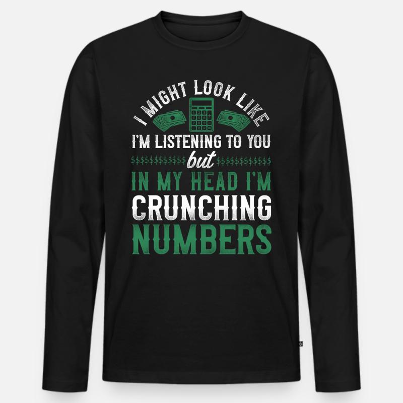 Accountant Bookkeeper Accounting - Männer Premium Bio Langarmshirt - Schwarz
