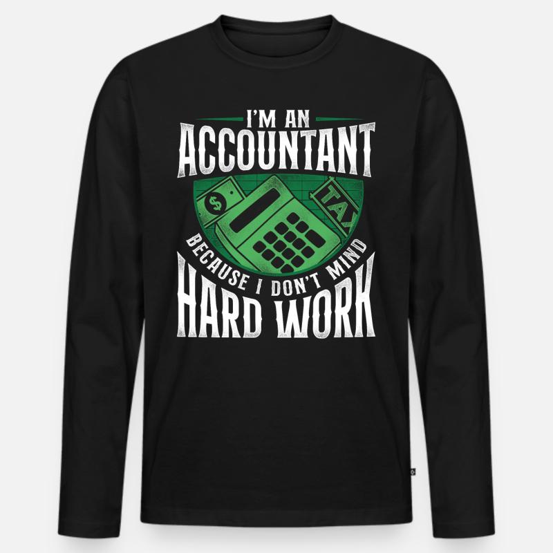 Comptable Comptable Comptable Comptabilité - T-shirt manches longues Premium bio Homme - noir