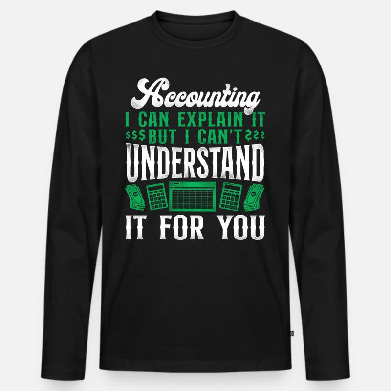 Comptable Comptable Comptable Comptabilité - T-shirt manches longues Premium bio Homme - noir