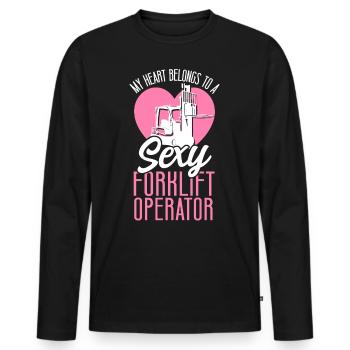 Certified Forklift Truck Operator - Männer Premium Bio Langarmshirt - Schwarz - Vorne - Nico (187cm)