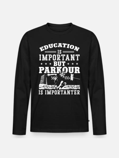 Parkour Free Running Traceur - Men's Premium Organic Long Sleeve Shirt - black