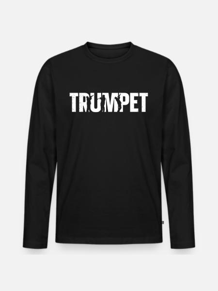 Trumpet Player Trumpet - Men's Premium Organic Long Sleeve Shirt - black