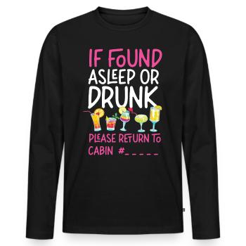 Cruise Ship Vacation Friends - Männer Premium Bio Langarmshirt - Schwarz - Vorne - Nico (187cm)