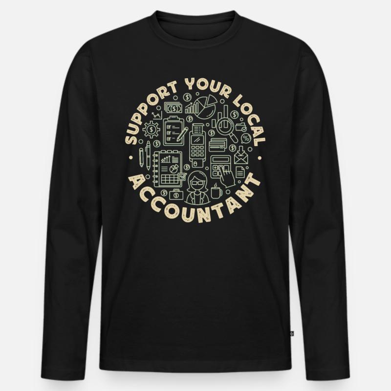 Comptable Comptable Comptable - T-shirt manches longues Premium bio Homme - noir