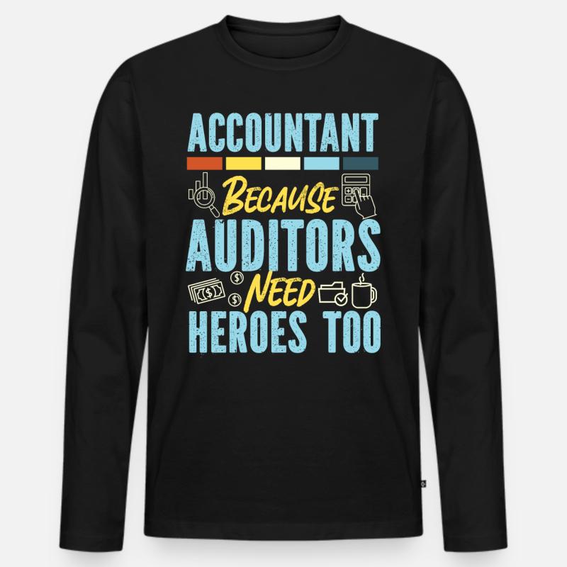 Comptable Comptable Comptable - T-shirt manches longues Premium bio Homme - noir