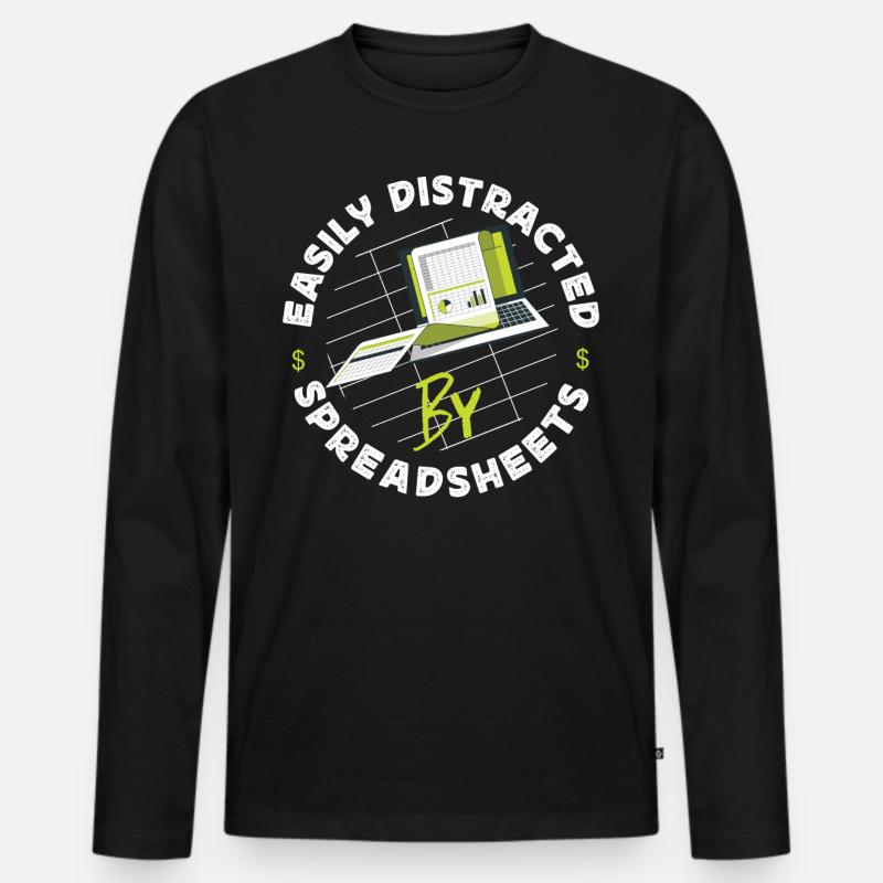 Comptable Comptable Comptable - T-shirt manches longues Premium bio Homme - noir