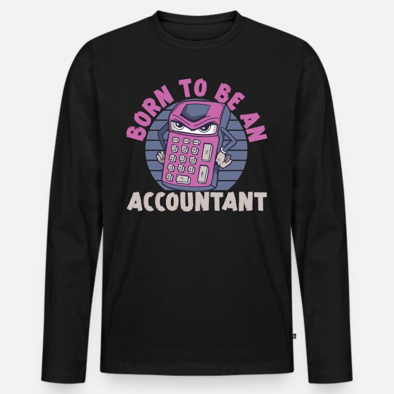 Accountant Bookkeeper Accounting - Männer Premium Bio Langarmshirt - Schwarz