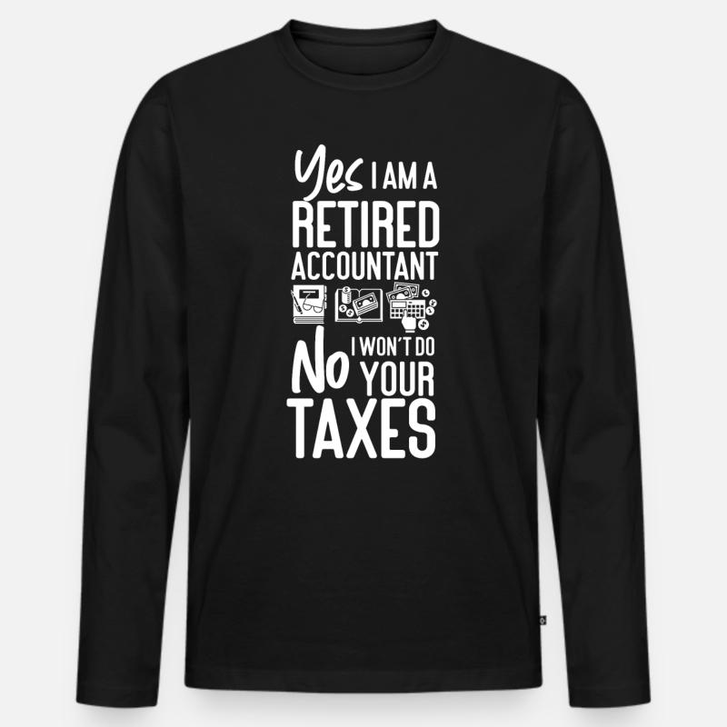 Accountant Bookkeeper Accounting - Männer Premium Bio Langarmshirt - Schwarz