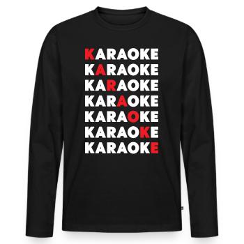 Karaoke Singer Karaoke - Men's Premium Organic Long Sleeve Shirt - black - Front - Nico (187cm)