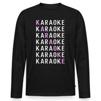 Karaoke Singer Karaoke - Men's Premium Organic Long Sleeve Shirt - black - Front - Nico (187cm)
