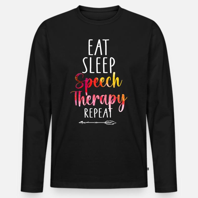 Speech Therapist Therapy Assistant - Men's Premium Organic Long Sleeve Shirt - black