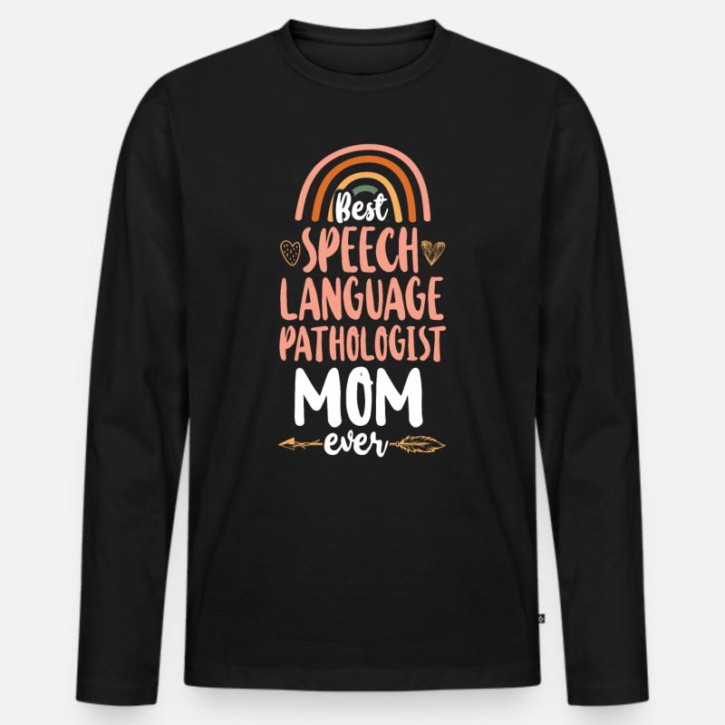 Speech Therapist Therapy Assistant - Männer Premium Bio Langarmshirt - Schwarz