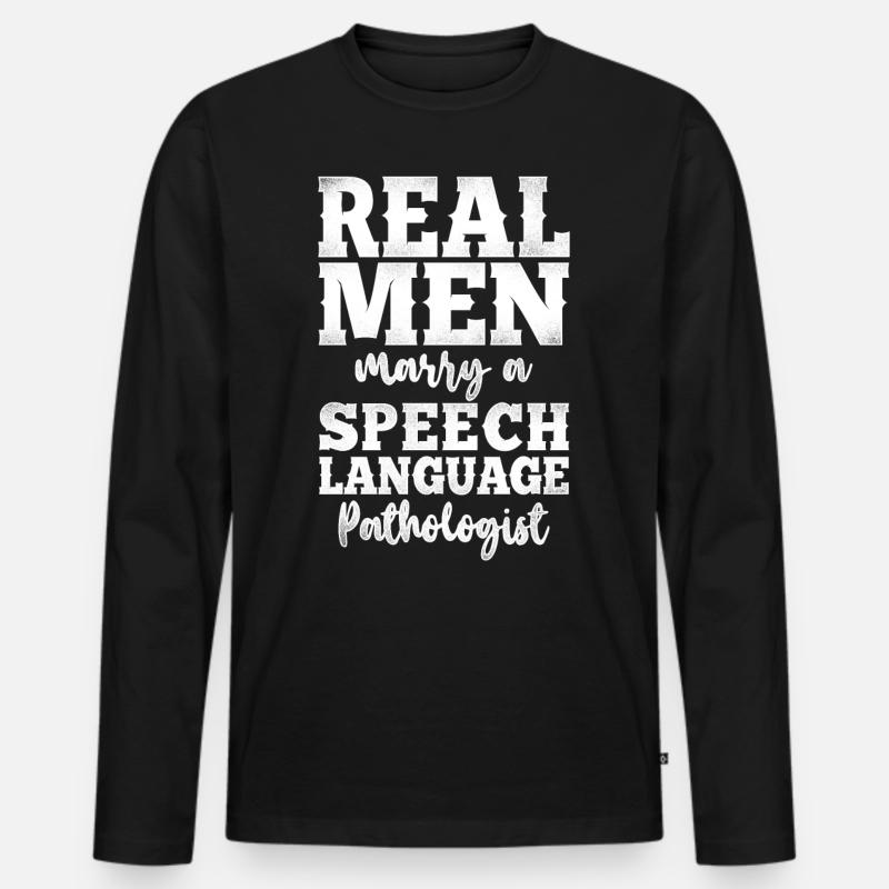 Speech Therapist Therapy Assistant - Männer Premium Bio Langarmshirt - Schwarz