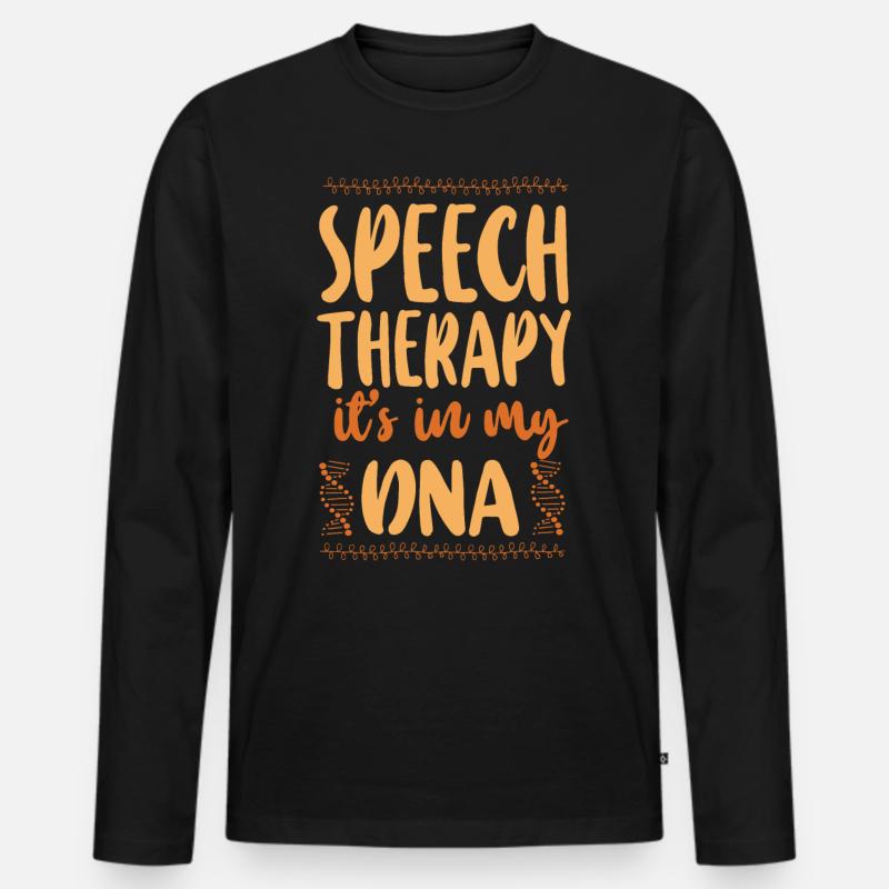 Speech Therapist Therapy Assistant - Männer Premium Bio Langarmshirt - Schwarz