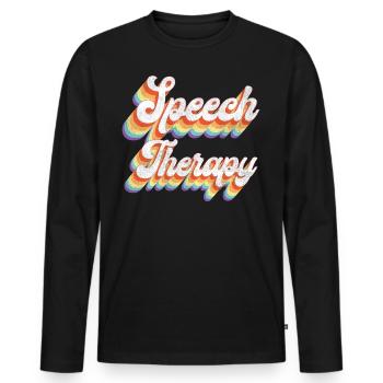Speech Therapist Therapy Assistant - Männer Premium Bio Langarmshirt - Schwarz - Vorne - Nico (187cm)