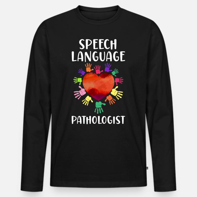 Speech Therapist Therapy Assistant - Männer Premium Bio Langarmshirt - Schwarz