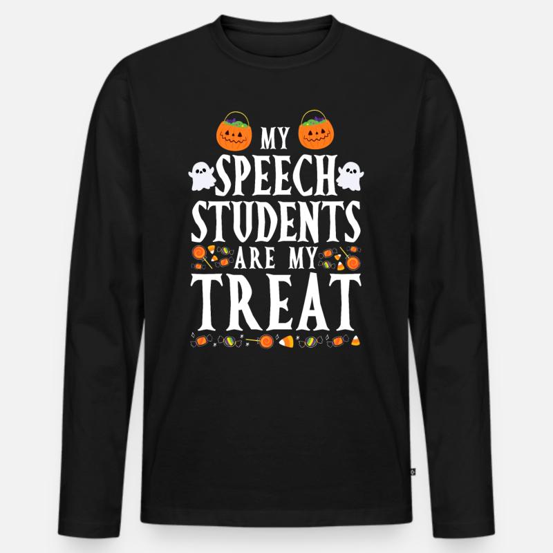 Speech Therapist Therapy Assistant - Männer Premium Bio Langarmshirt - Schwarz