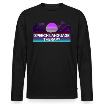Speech Therapist Therapy Assistant - Männer Premium Bio Langarmshirt - Schwarz - Vorne - Nico (187cm)