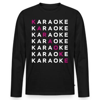 Karaoke Singer Karaoke - Men's Premium Organic Long Sleeve Shirt - black - Front - Nico (187cm)